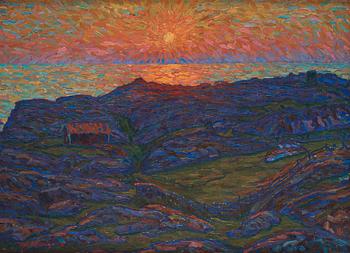 751. Axel Sjöberg, "Solen dalar" (Setting sun).