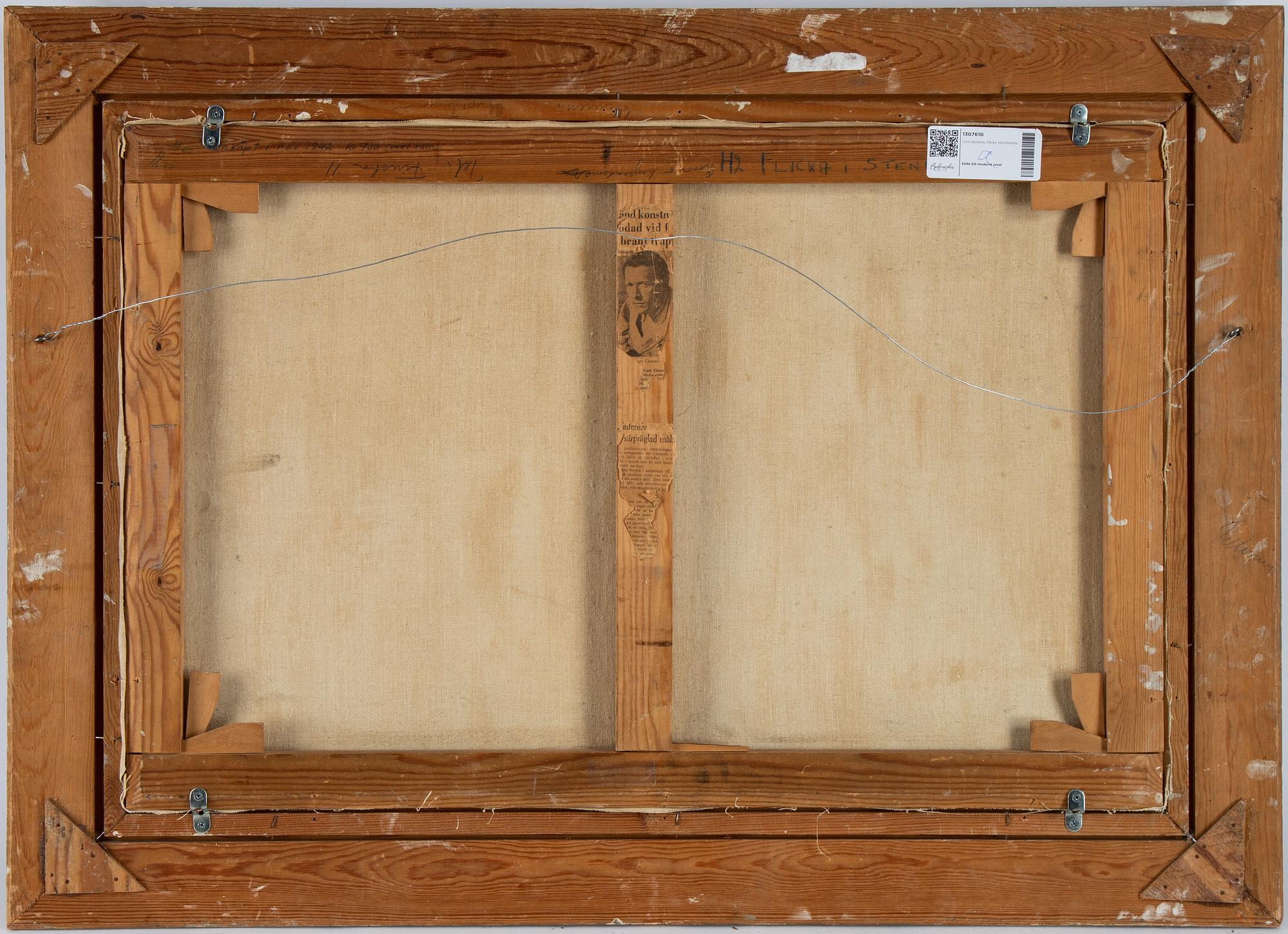 Curt Clemens, olja på duk, signerad och daterad 1942.