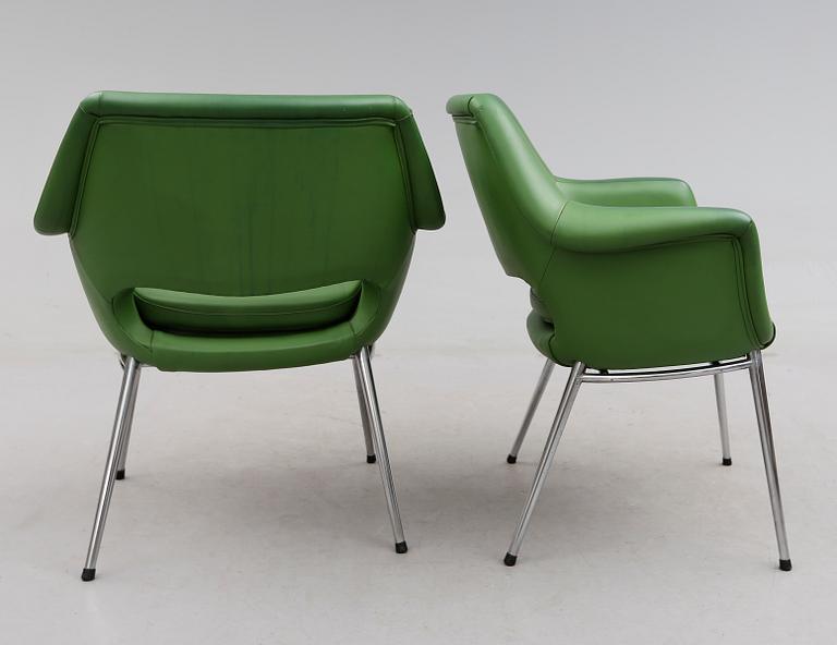 FÅTÖLJER, 1 par, 1900-talets andra hälft.