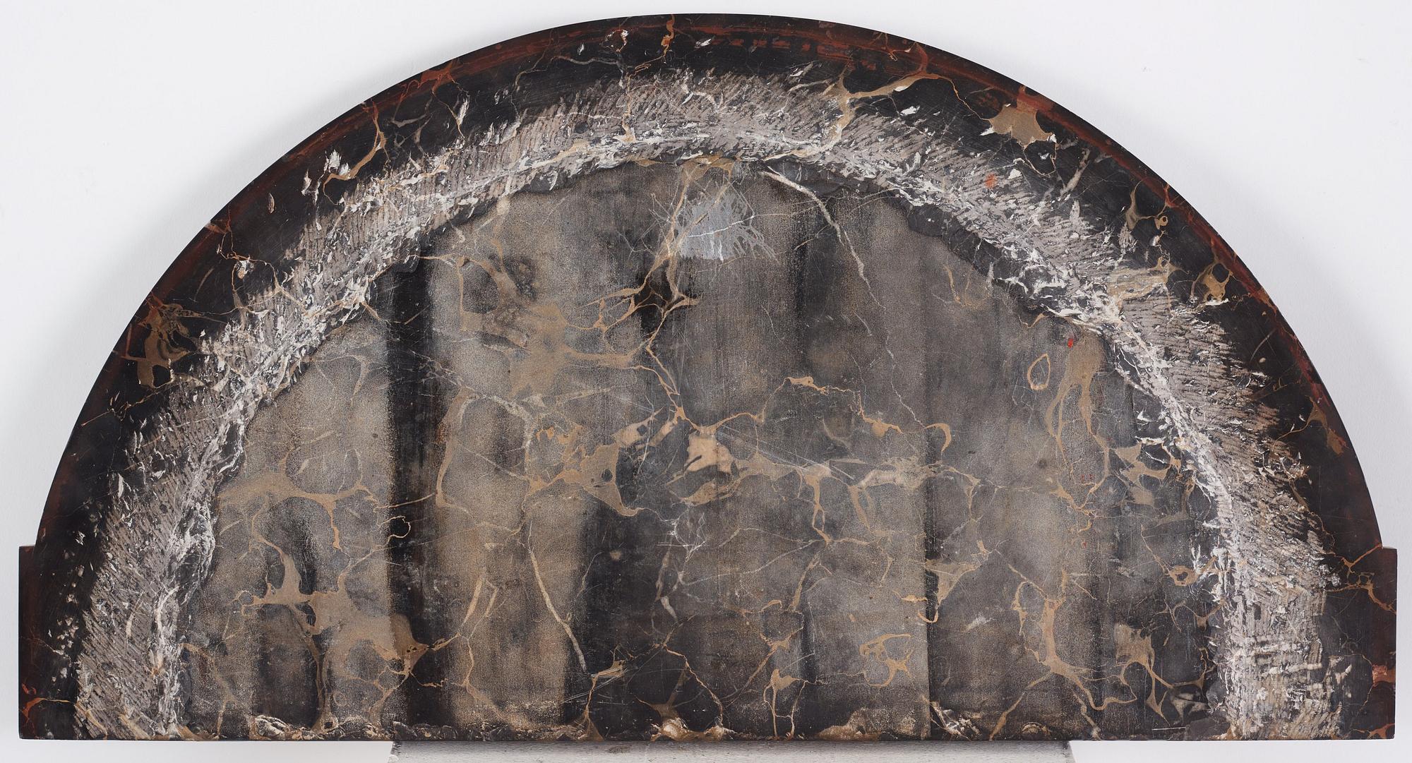 The "De Geer cabinets" a pair of demi-lune cabinets by Georg Haupt (master in Stockholm 1770-1784), Gustavian.