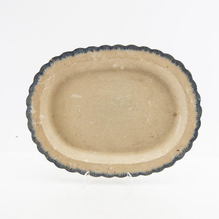 Servisdelar 7 st John Rogers & Son Longport England 1800-talets första hälft fajans.