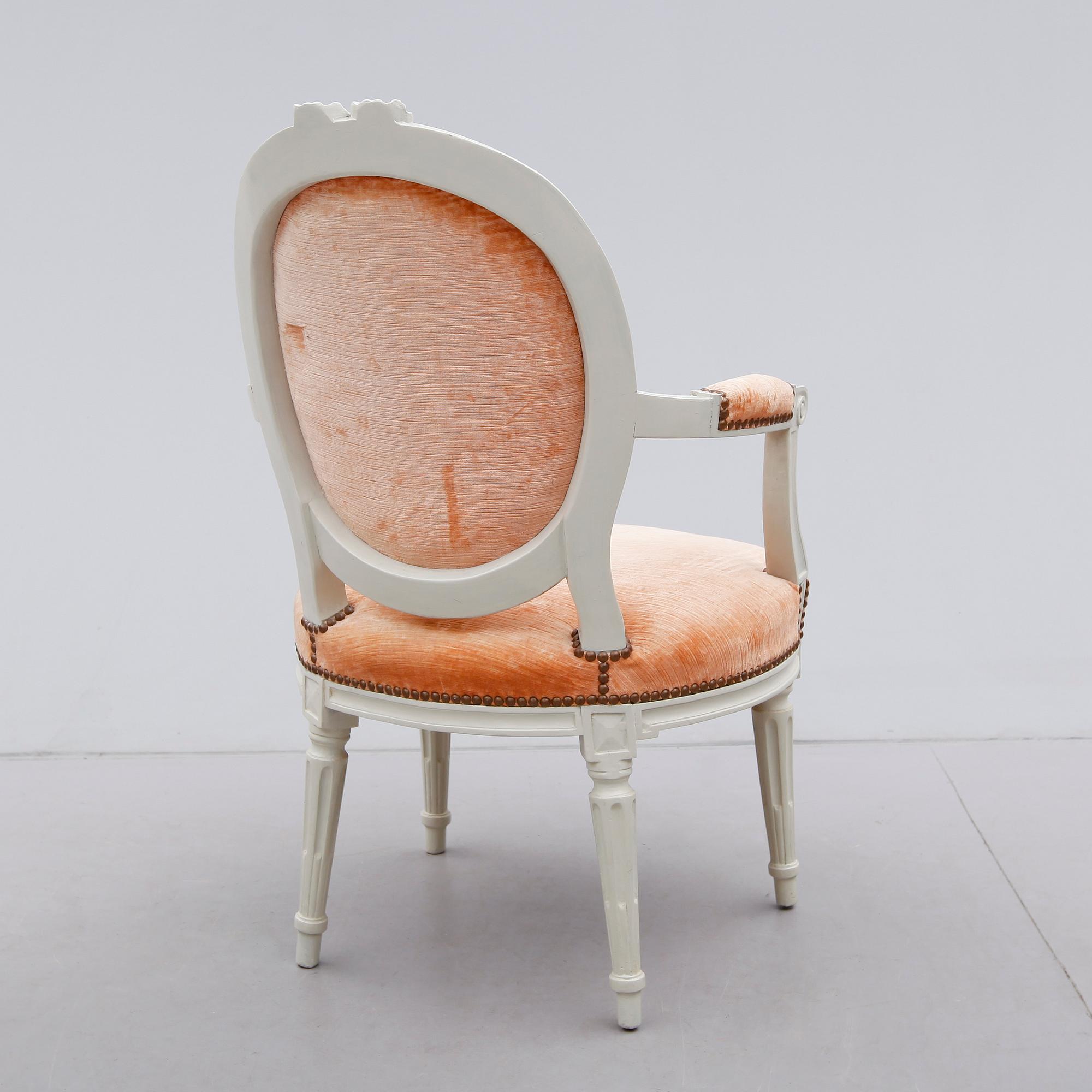 KARMSTOL, gustaviansk, 1700-tal.