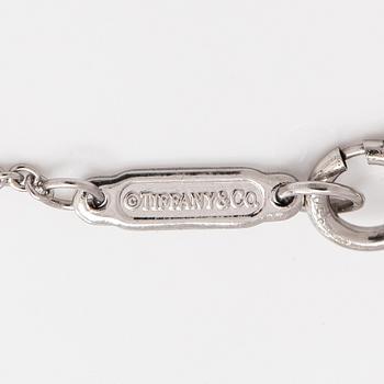 Tiffany & Co, halsband, platina, med en briljantslipad diamant.