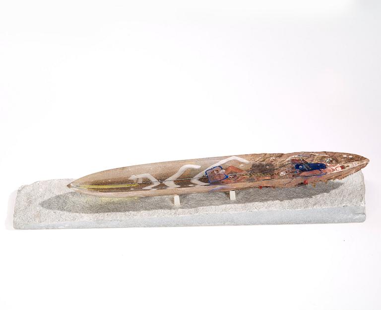 Bertil Vallien, a sand cast glass sculpture, Kosta Boda, Sweden 1988.