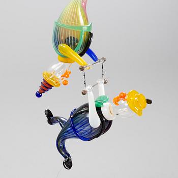 Kjell Engman, skulptur, glas, unik, Kosta Boda, signerad.