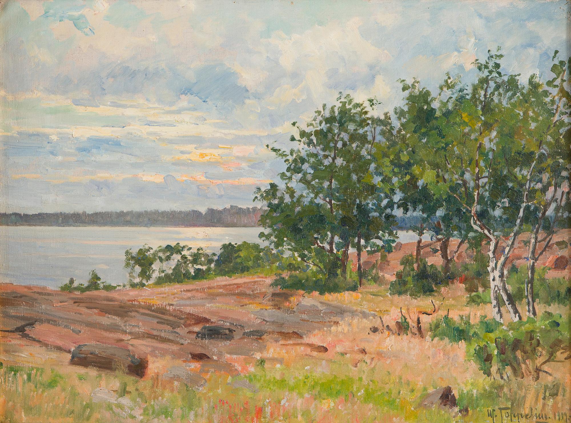 Woldemar Toppelius, Iltahämärä rannalla.