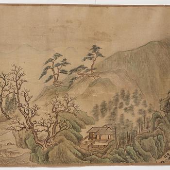 Yun Shouping (Nantian), attributed to, A Chinese scroll painting, attributed to Yun Shouping,  惲壽平; 1633 – 1690).