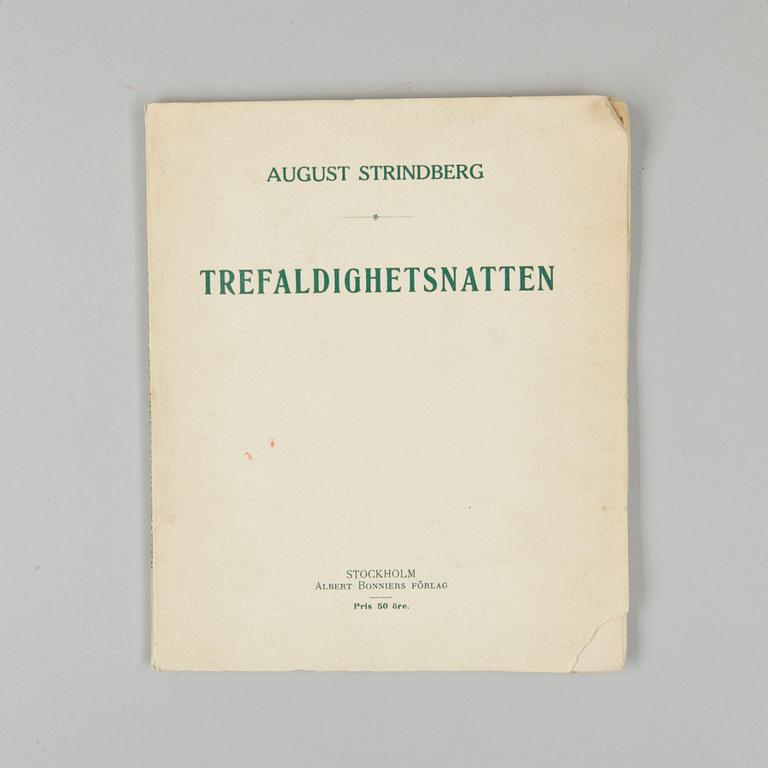 BOKPARTI STRINDBERG, 17 vol, bla "Svarta fanor", Stockholm 1907.