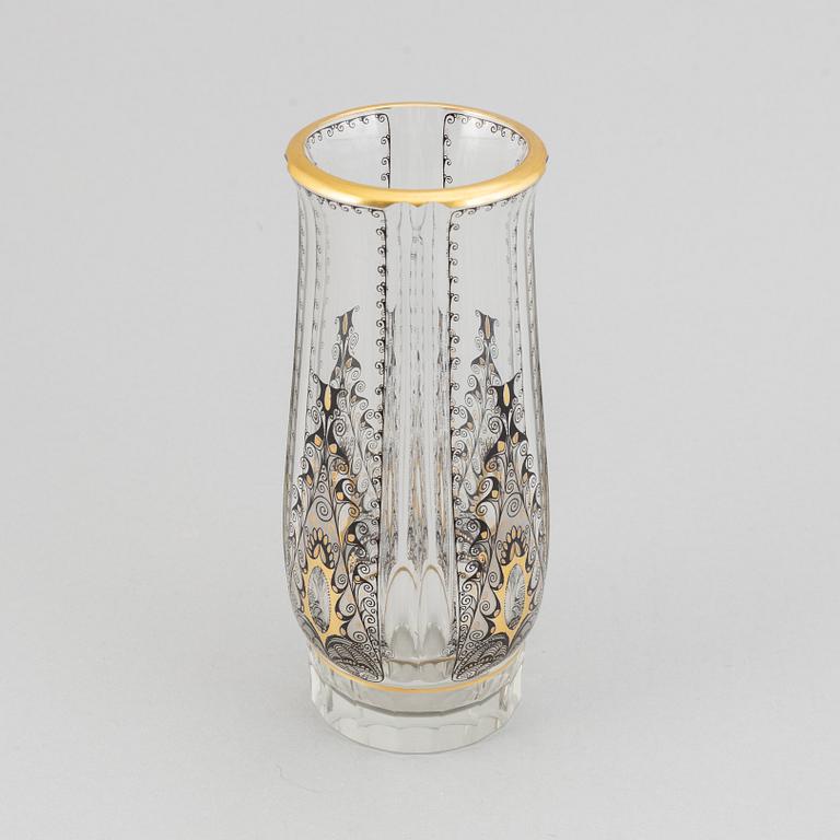 An Art Nouveau glass vase, Steinschönau, 1910's/20's.