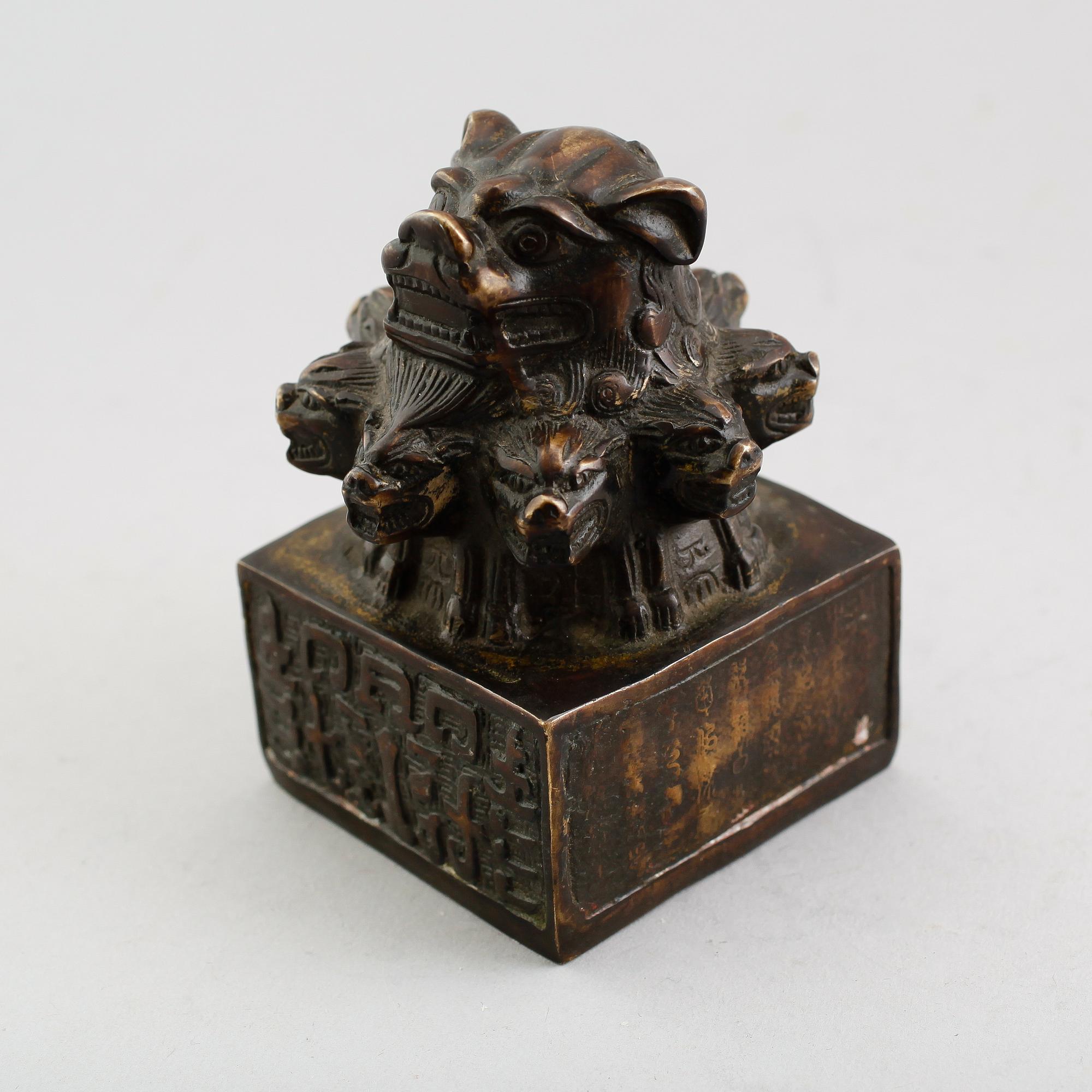 SIGILL, bronserad metall, Kina, 1900-/2000-tal.