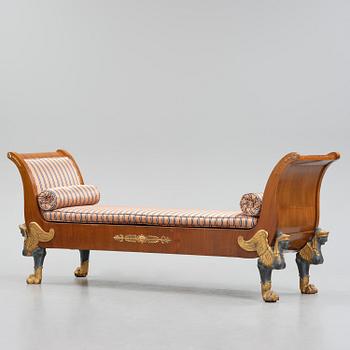A Swedish Empire daybed, early 19th century.