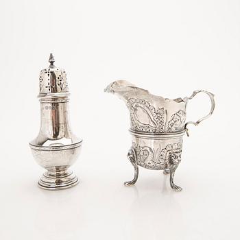 Parti silver, 5 delar, England, London, 1900-tal.