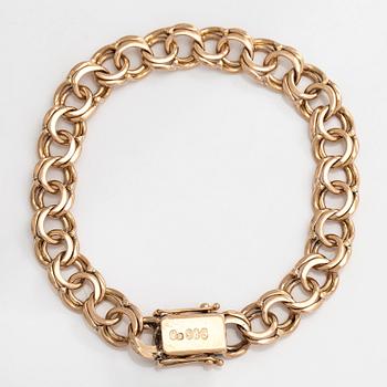 A 14K gold bismarck link bracelet, Lauri Suninmäki, Helsinki 1968.