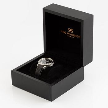 Sjöö Sandström, Royal Steel, Worldtimer, "Karlsfälts Collection", wristwatch, 41 mm.