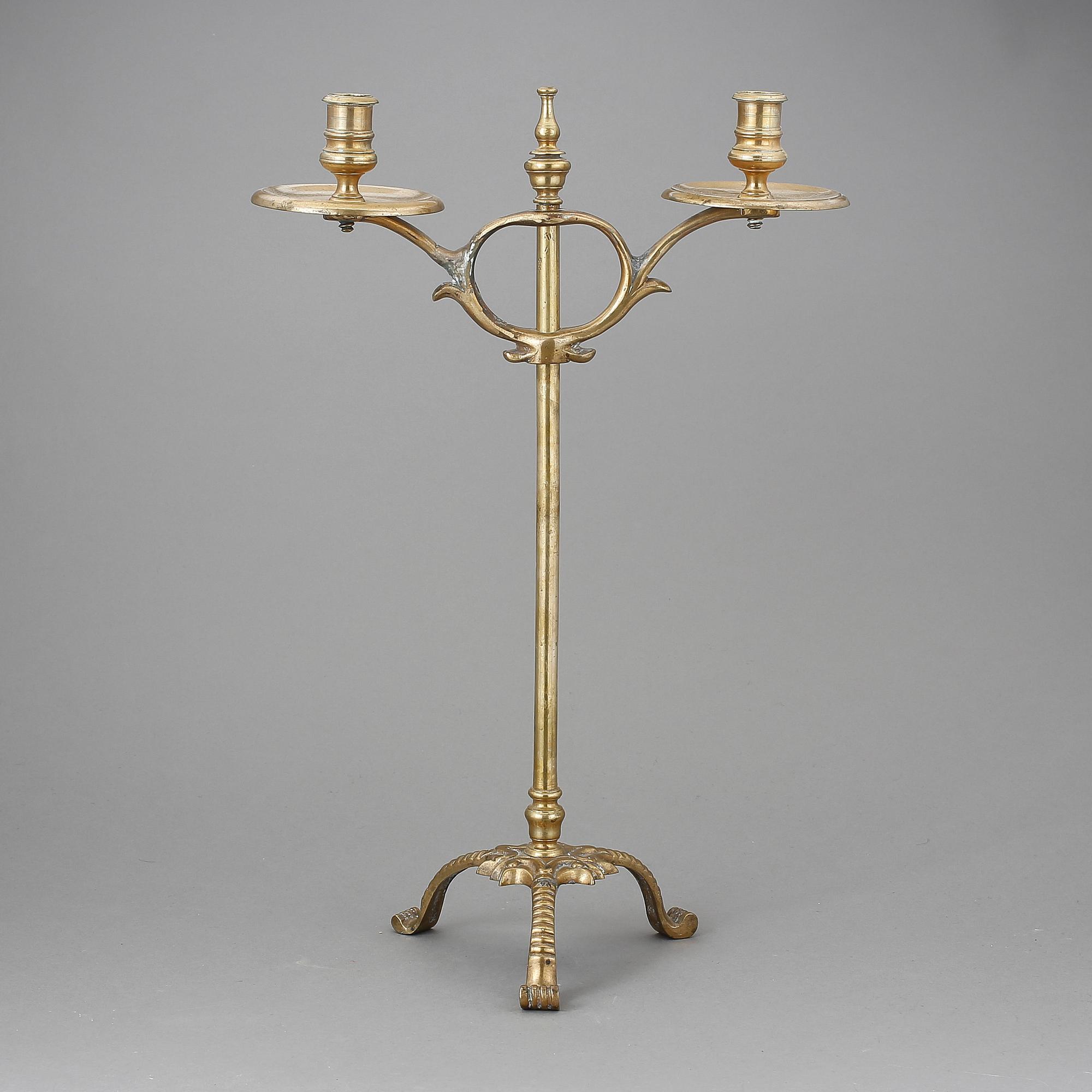 LJUSSTAKE, mässing, 1800-talets andra hälft/slut.
