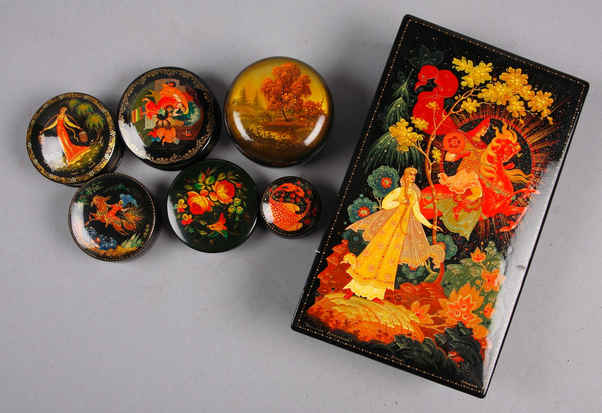 LACKASKAR, 7 st, Ryssland, 1900-tal.