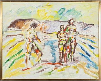 Georg Suttner,  Figurer på strand.