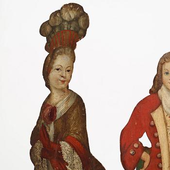 A pair of Baroque garden figures, first half 18th century.