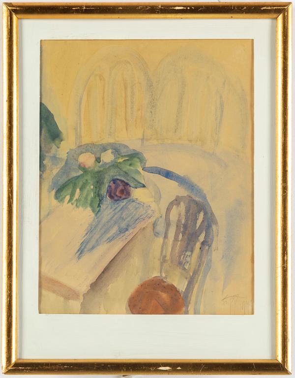 EDDIE FIGGE, water colour on paper, signed and dated 1947.