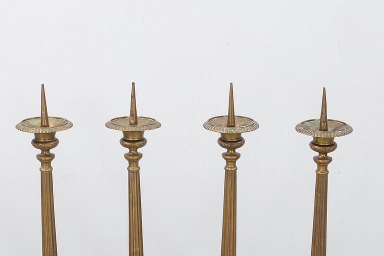 4 CANDELABRAS, barock-style, 20th century.