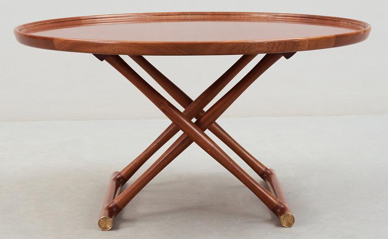 A Mogens Lassen mahogany 'Egyptian table', probably by Rud Rasmussen, Denmark.