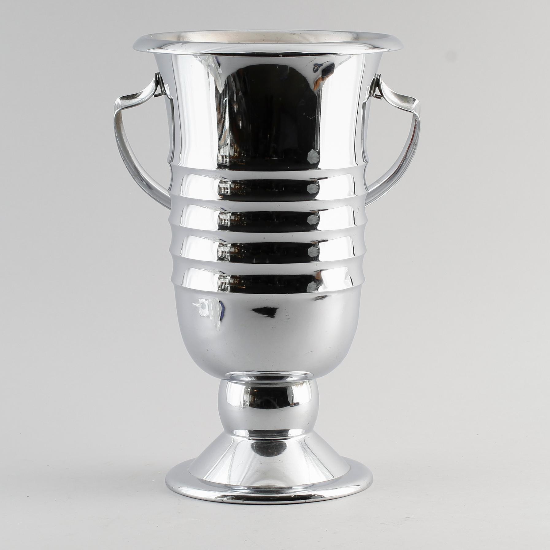CHAMPAGNEKYLARE, försilvrad mässing, art déco, WMF, 1900-talets första hälft.