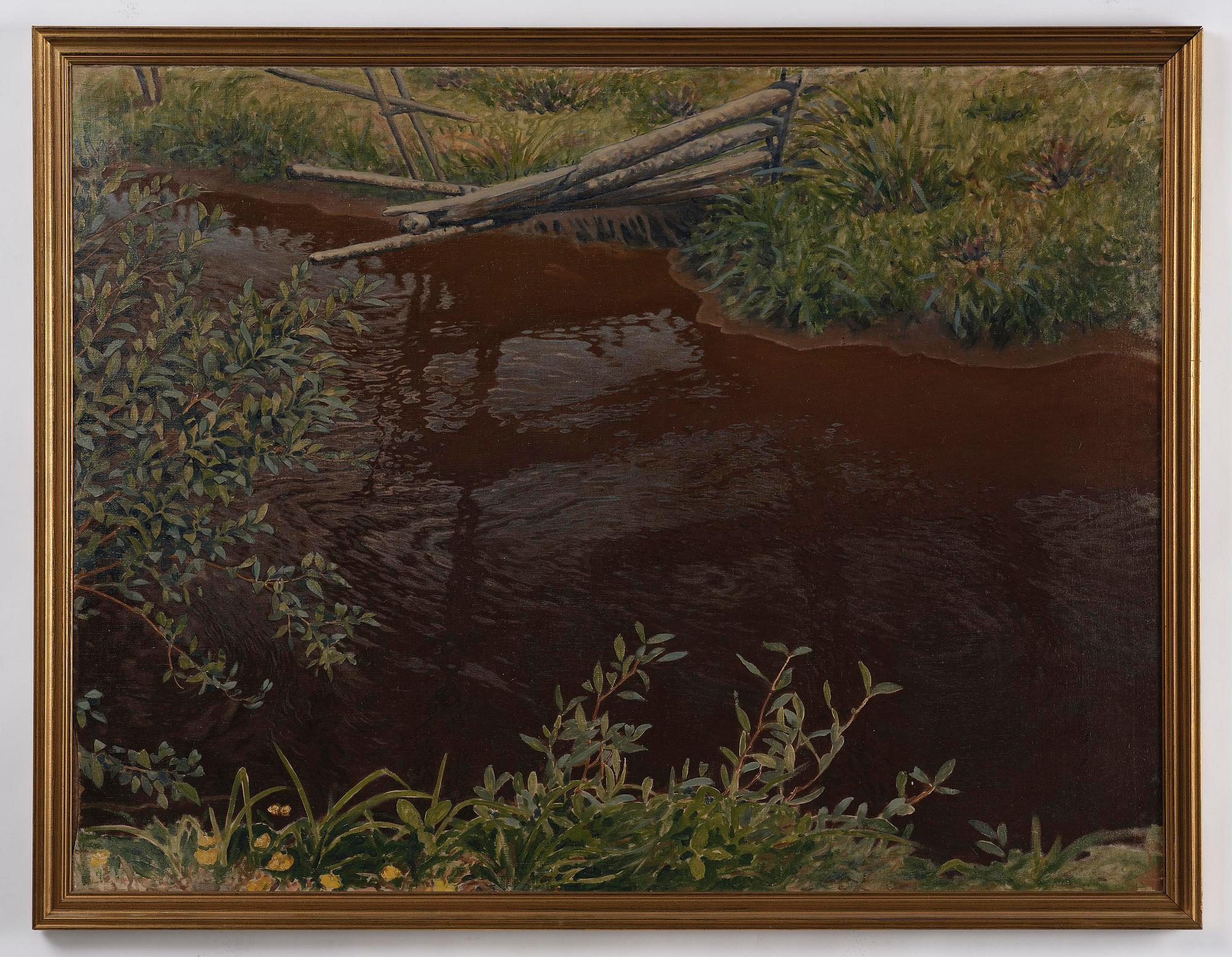 Gustaf Fjaestad, Spring brook.