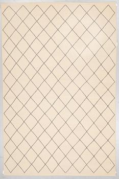 Carpet, Flat weave, 'Diamond -OffWhite/Grey', Chharwall & Jonsson, ca 282 x 184 cm.
