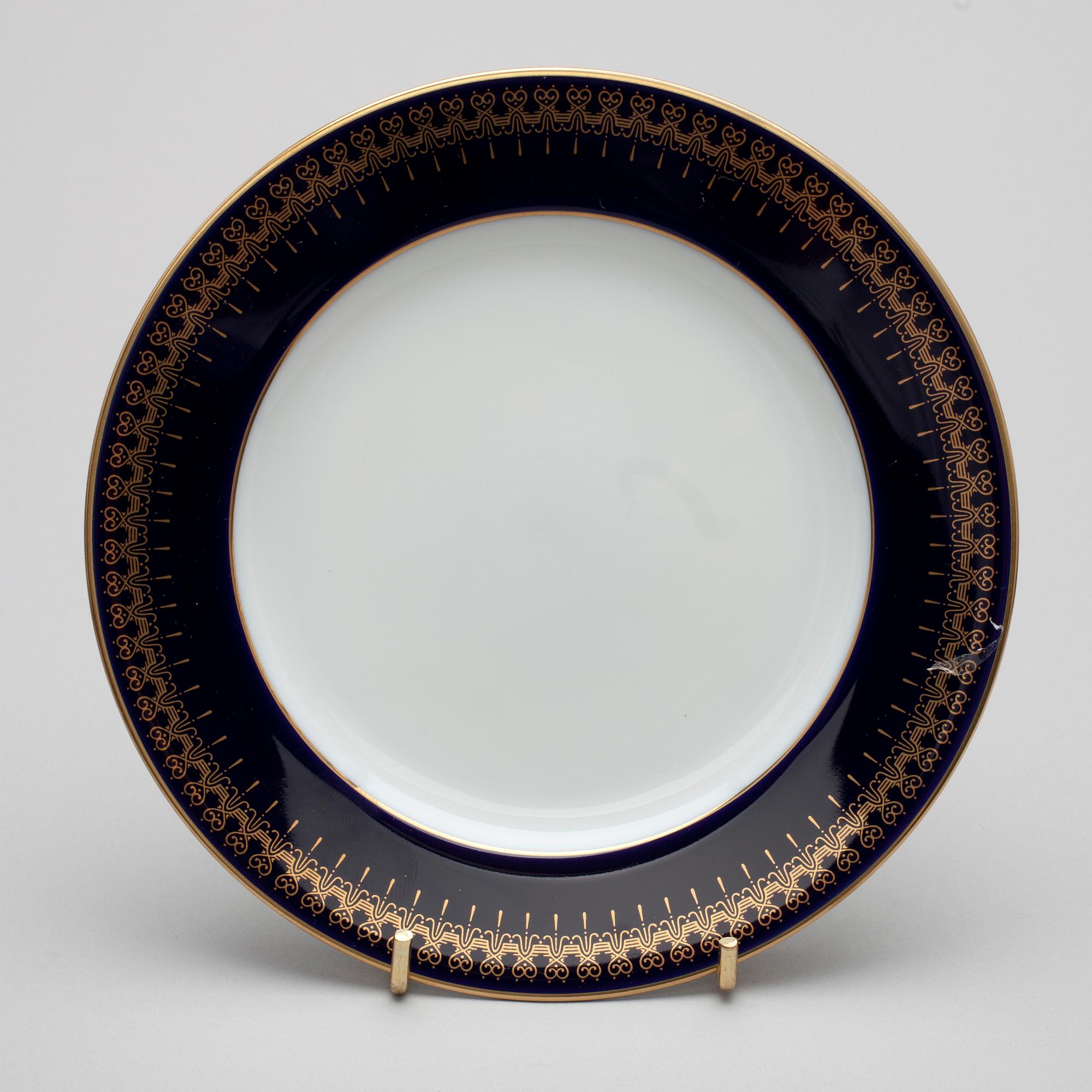 KAFFESERVIS, för 14, porslin, "Romanov" Golden Collection. 1900-talets slut.