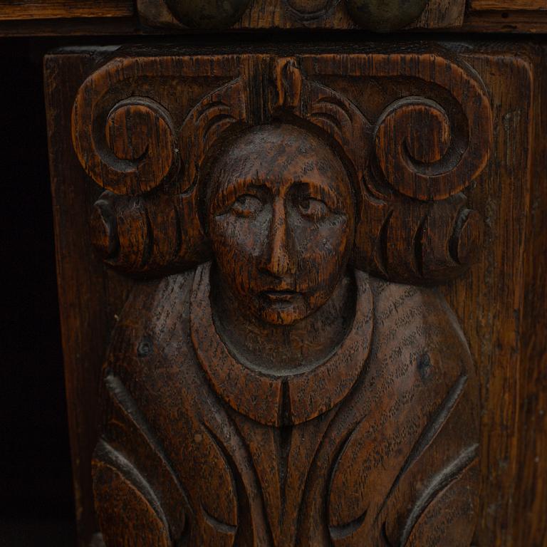 A 19th century oak cabinet.