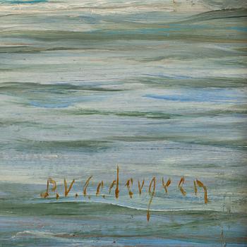 PER WILHELM CEDERGREN, olja på pannå. Sign.