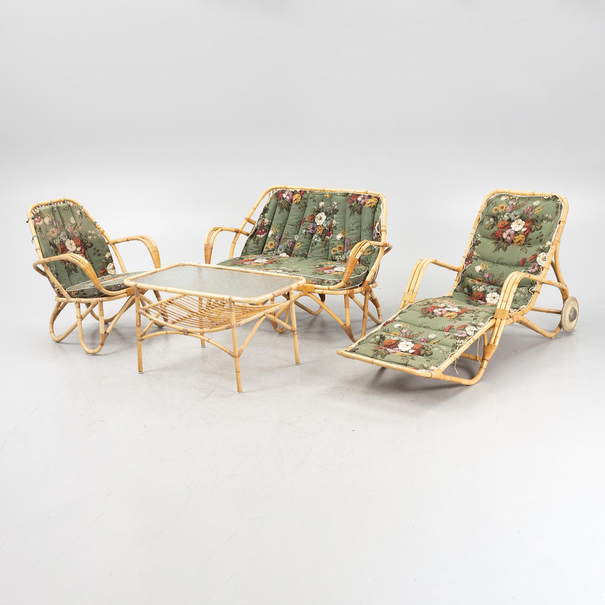 A four-piece furnture group, second half of the 20th century.