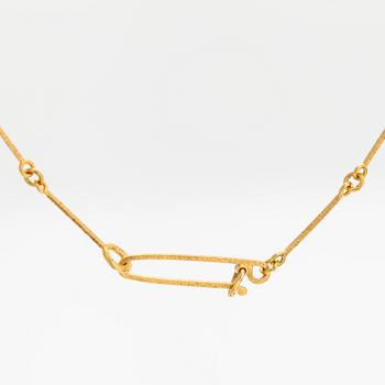 Björn Weckström, an 18K gold  necklace "Kero", with a diamond approx. 0.06 ct according to engraving. Lapponia 1990.