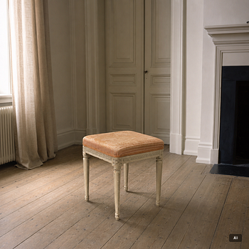 A Gustavian style stool, 19th Century.