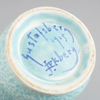 Josef Ekberg, an earthenware 'Sgraffito' vase, Gustafsberg, 1915.