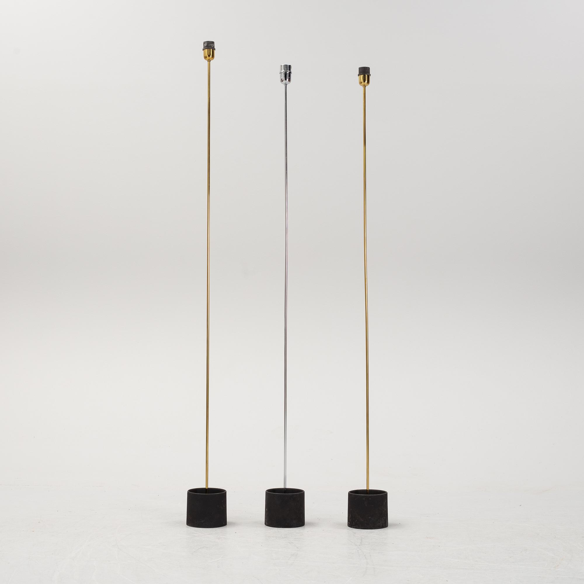 Gigi & Pepe Tanzi, three Italian floor lights, Dalca, 1970's.