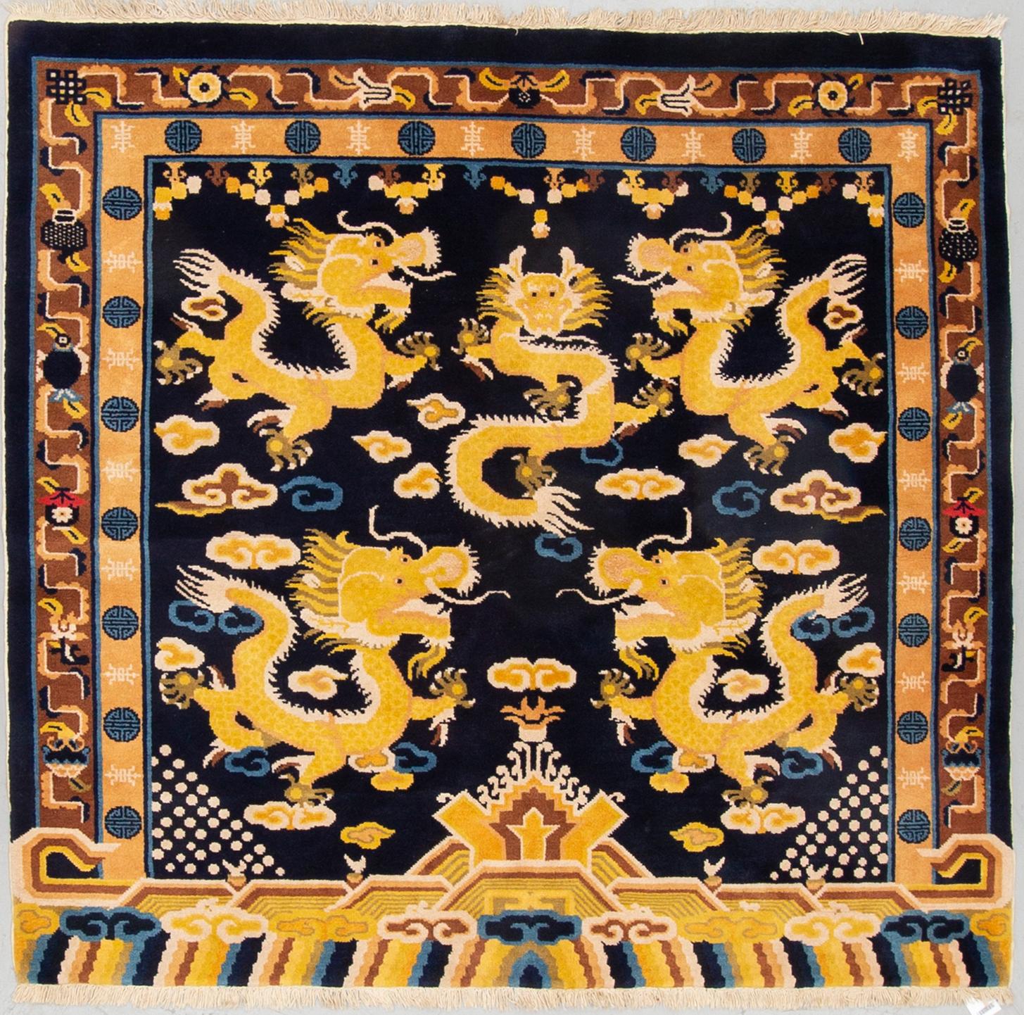 A RUG, Old china, ca 165 x 173 cm.