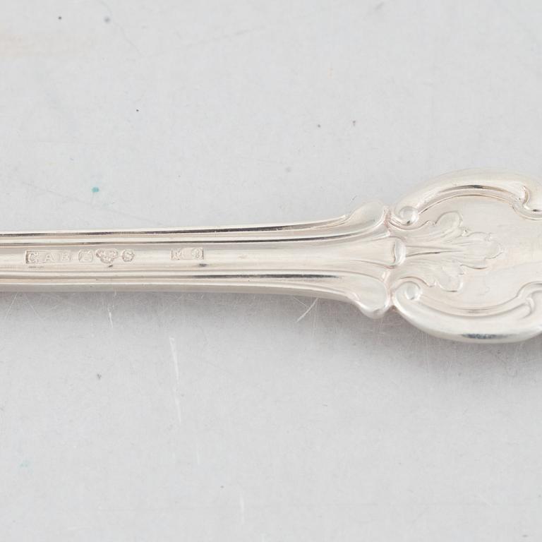 A Swedish Silver Cutlery, model "Olga", various makers, including CG Hallberg, Stockholm 1958 (48 pieces).