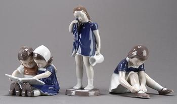 FIGURINER, 6 st, porslin, Bing & Gröndahl och Kongl Dansk.