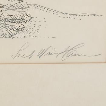 SVEND WIIG HANSEN, drawing, signed.