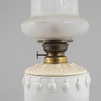 An Art Nouveau kerosene lamp, Gustafsberg, 1916.