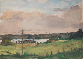 Lotte Laserstein, View over a pasture.