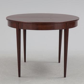 SIDE TABLE / FOLDING DINNER DEMI LUNE TABLE, mahogany, 20th century.