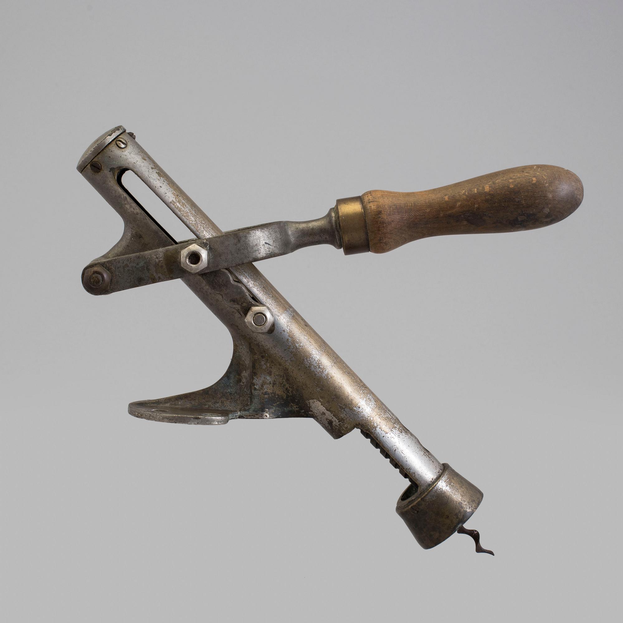 A circa 1900 wine bottle opener.