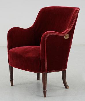 A Carl Malmsten armchair, Stockholms City Consert Hall, ca 1926.