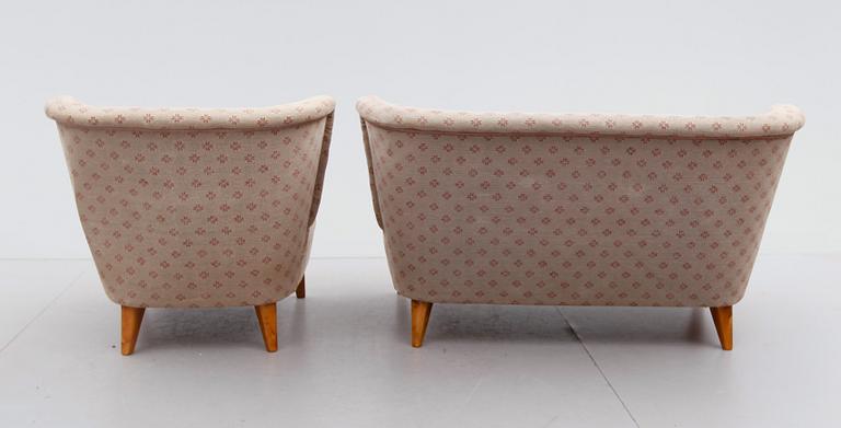 SOFFA OCH FÅTÖLJ, 1940/50-tal.