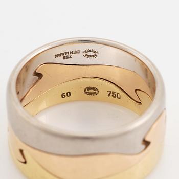 Georg Jensen, "Fusion". Rings 3 pieces, 18K gold, Nina Koppel.