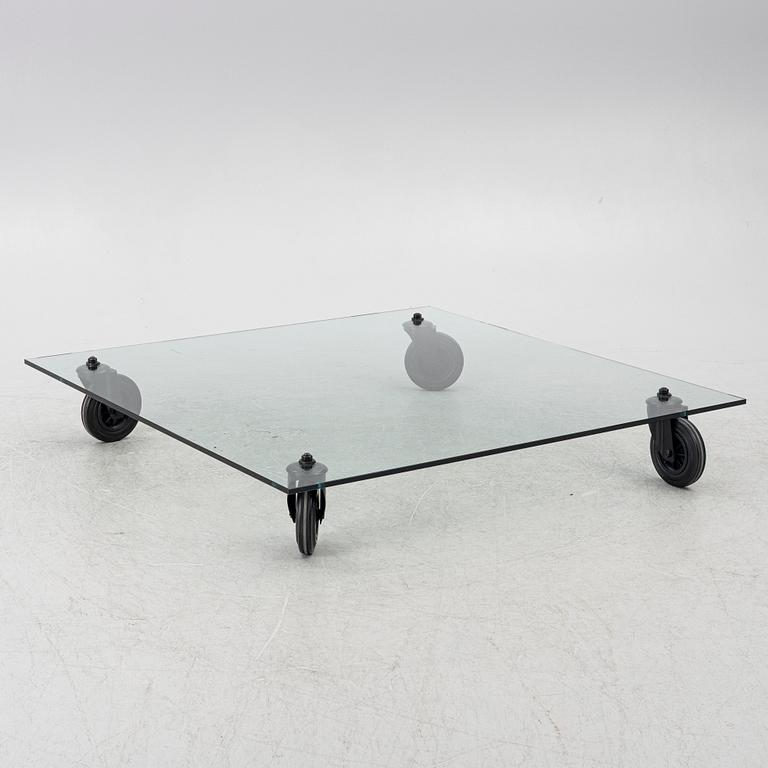 Gae Aulenti, soffbord, "Tavolo con Ruote", Fontana Arte, Italien.