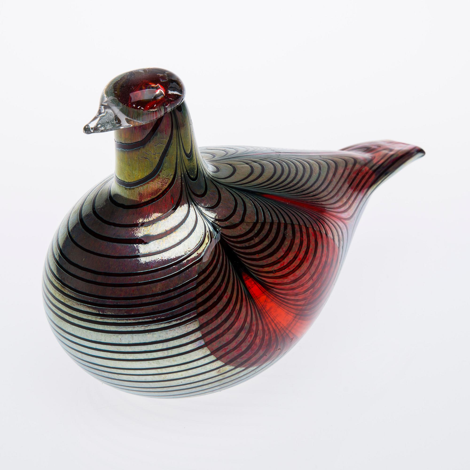 FIGURIN, glas, signerad O. Toikka Nuutajärvi Notsjö.