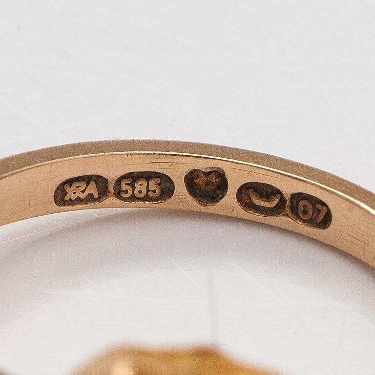 Björn Weckström, ring, "Gulros",  14K guld, Lapponia 1967.